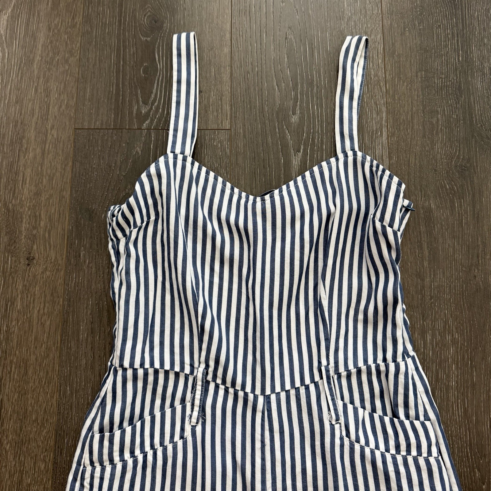 Paige Anthropologie Emma Striped Sleeveless Jumpsuit Small Coastal Resort Prep