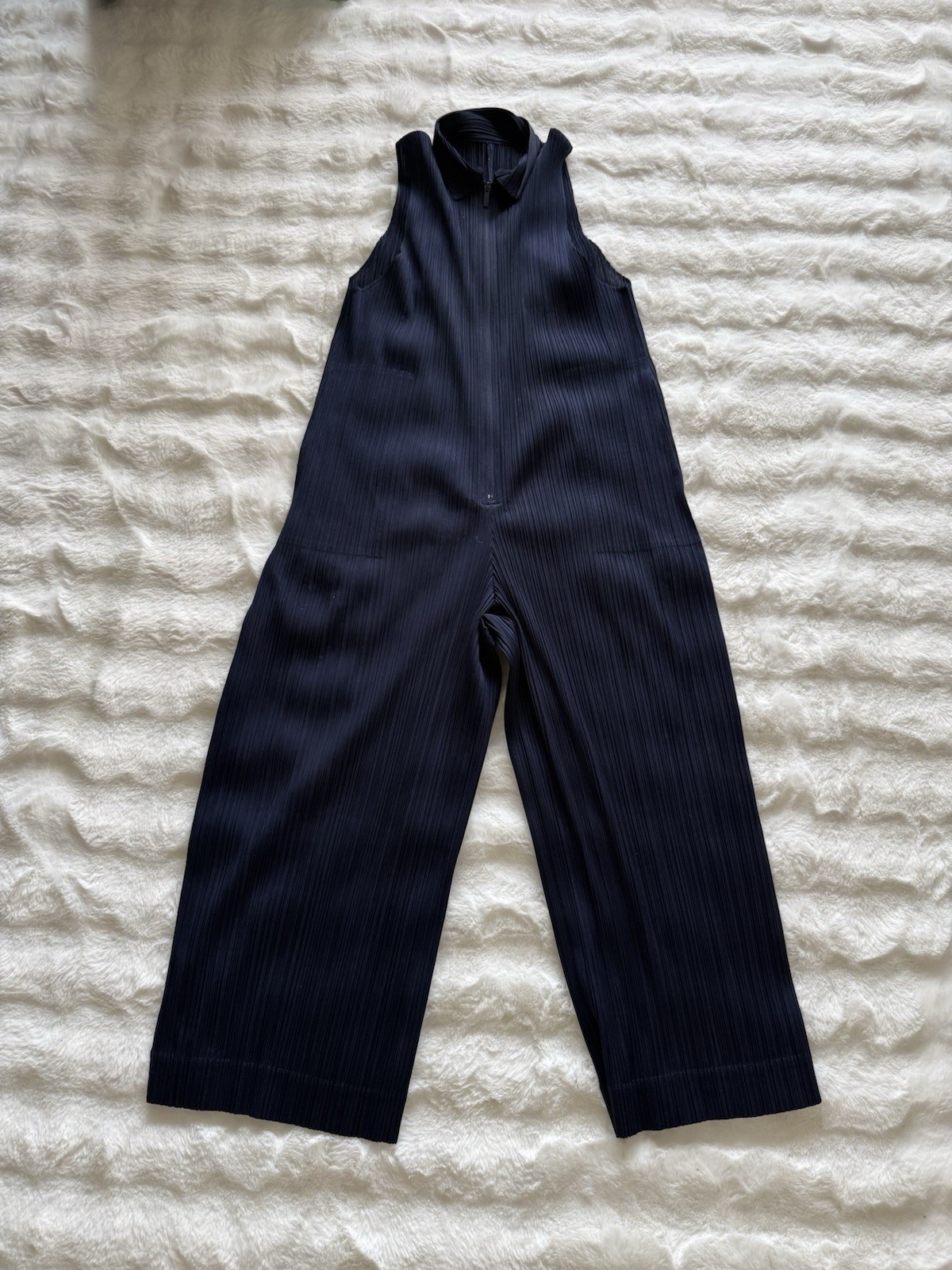Issey Miyake Pleats Please Plisse Pleated Jumpsuit (Blue size 4)