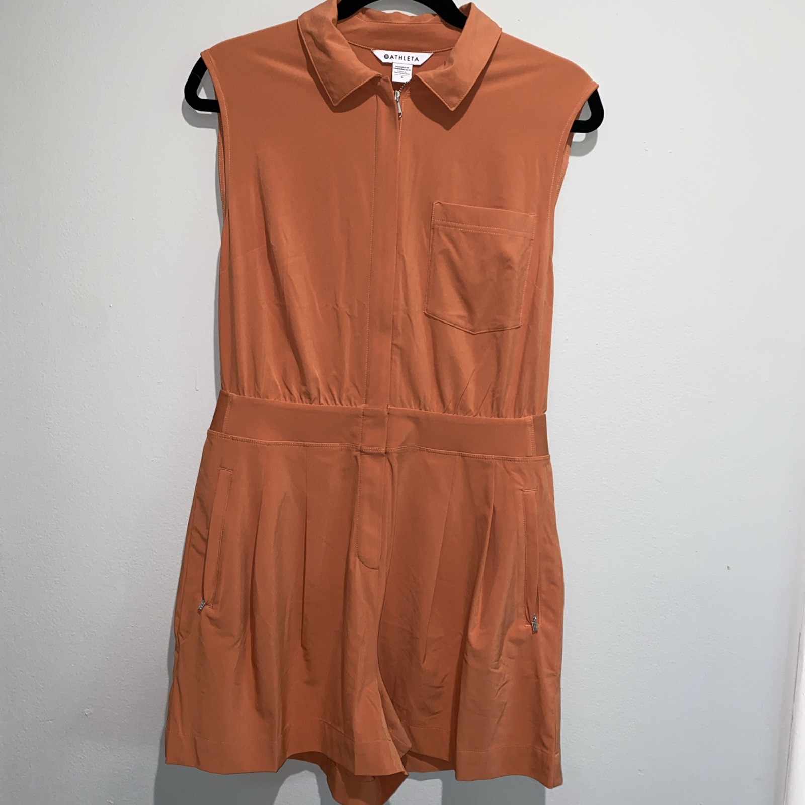 Athleta Women’s Brooklyn Utility Zip Romper Size 8 Casual Workout Outdoors