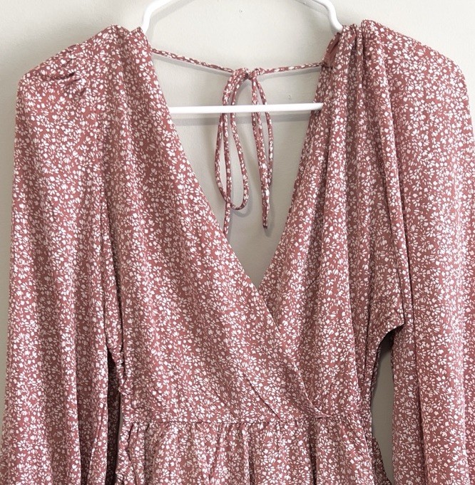 NWOT Princess Polly Women’s Astro Long Sleeve Tiered Ruffle Cut-Out Romper, Sz 8