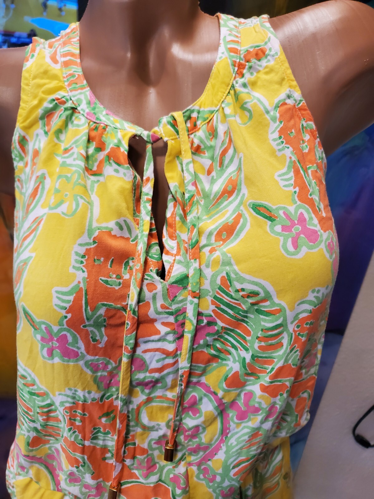 Lilly Pulitzer Challis Happy Place Limited Edition Rayon Romper XS