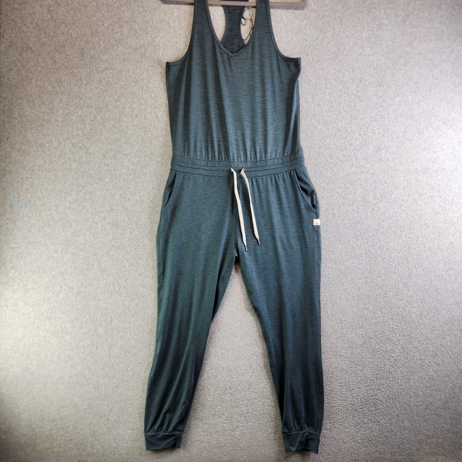 Vuori Jumpsuit Womens S Blue Lux Classic Tank Romper DreamKnit Jogger Leg