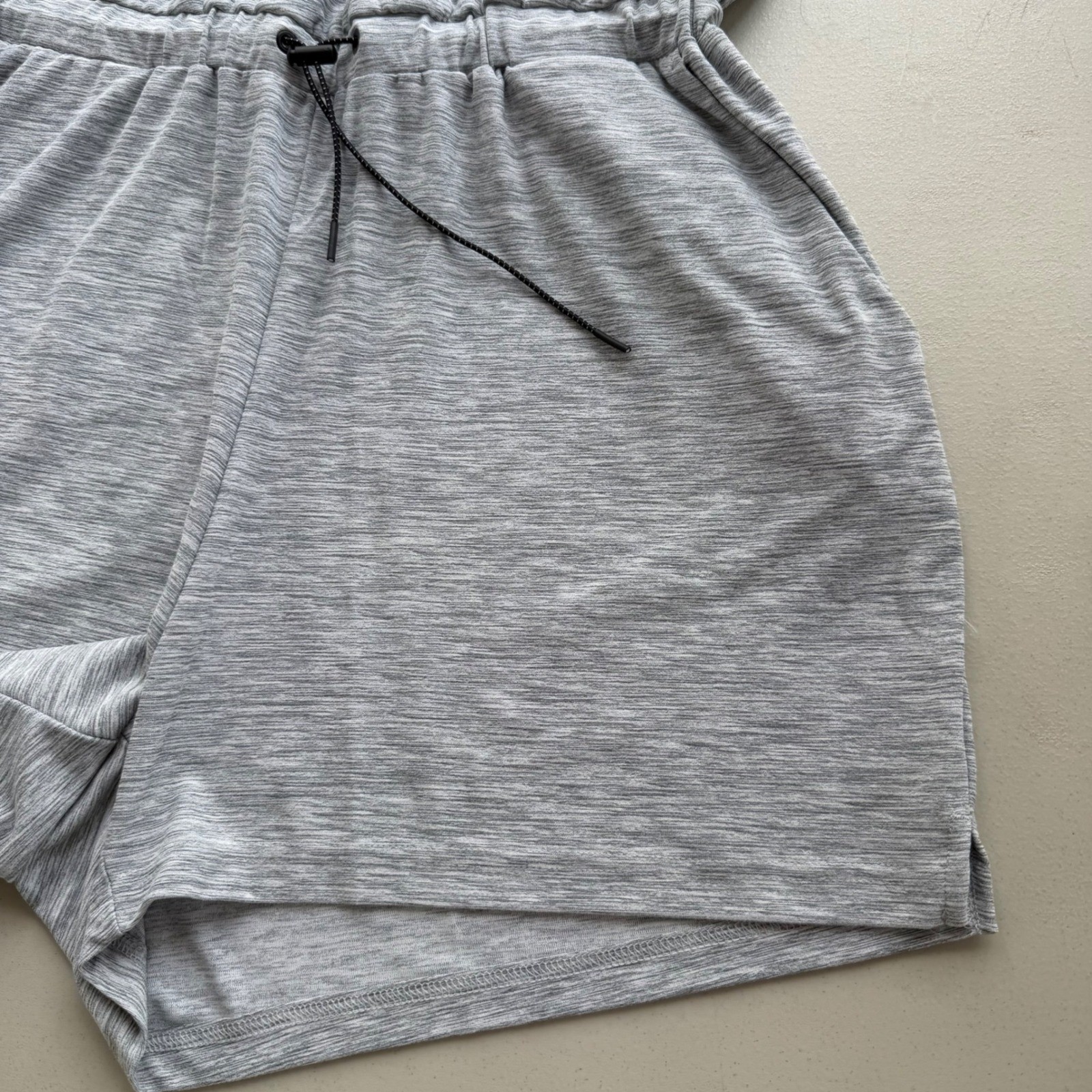 Old Navy Active Womens M Heather Gray Surplice Wrap Sleeveless Breathe On Romper
