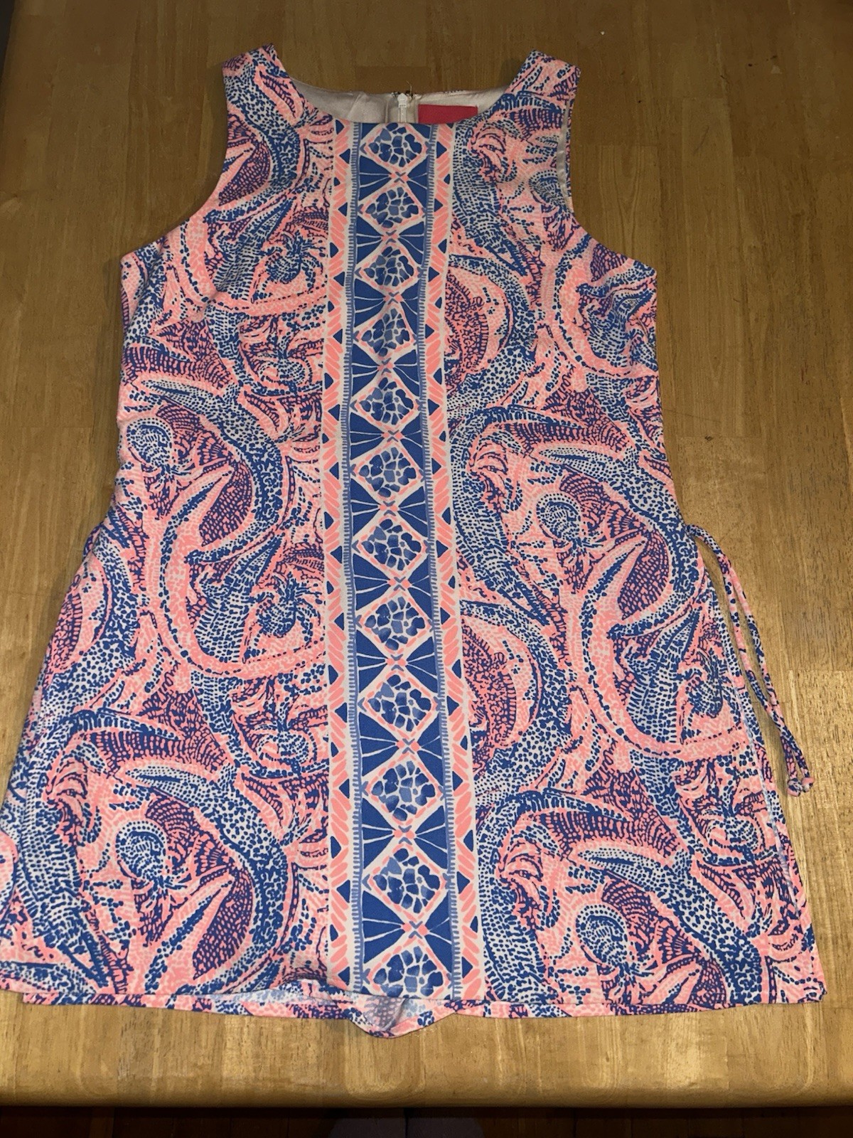 Lilly Pulitzer woman’s 10 romper shorts dress paisley pink blue white sleeveless