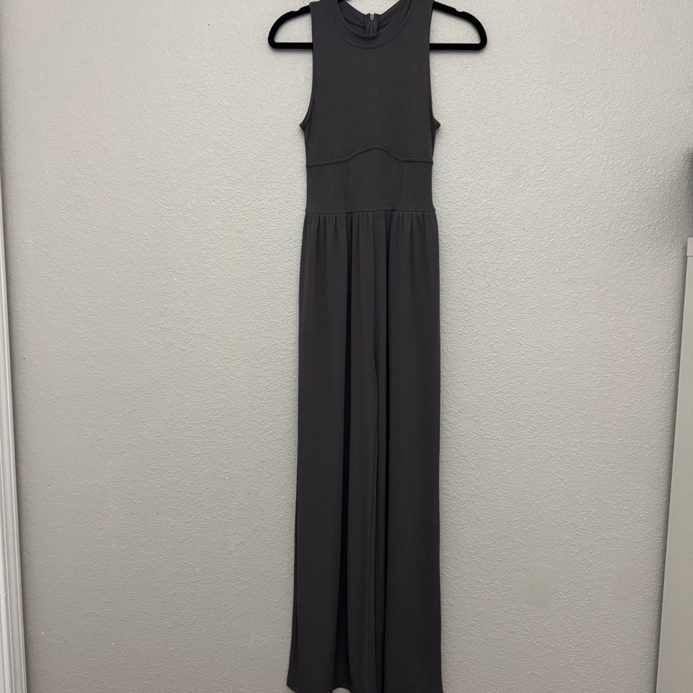 Cider Jumpsuit Sleeveless Wide Leg Stretch Pockets Gray Womens Size XS NWT
