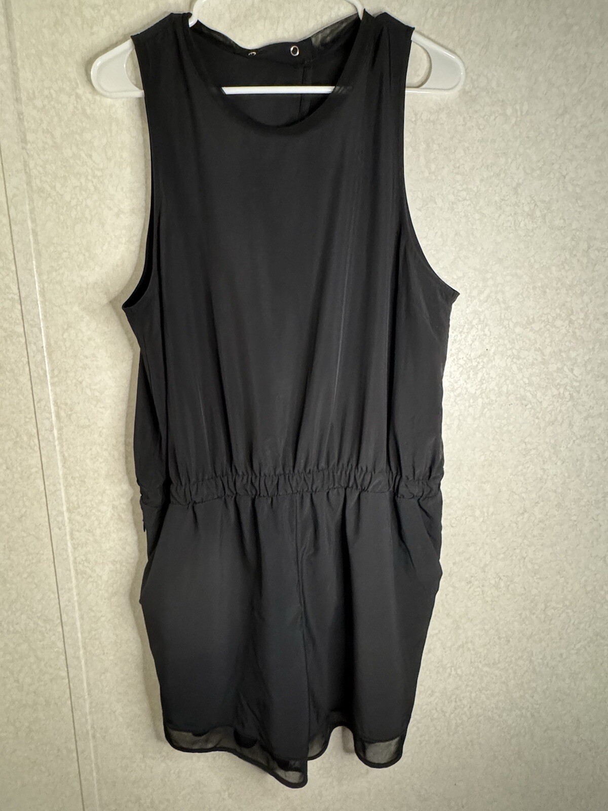 Zella Solid Black Romper Business Casual Closet Staple Womens XL
