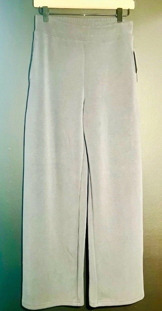 Second Skin by RD Style Women’s Charcoal Gray High Rise Wide Leg Trousers NWT
