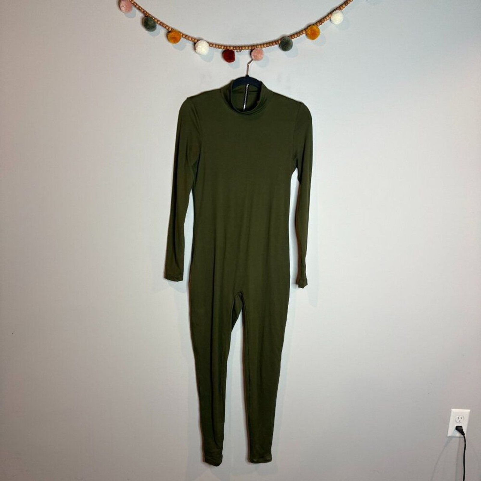BumpSuit Womens Maternity The Gigi Jumpsuit Long Sleeve Olive Green