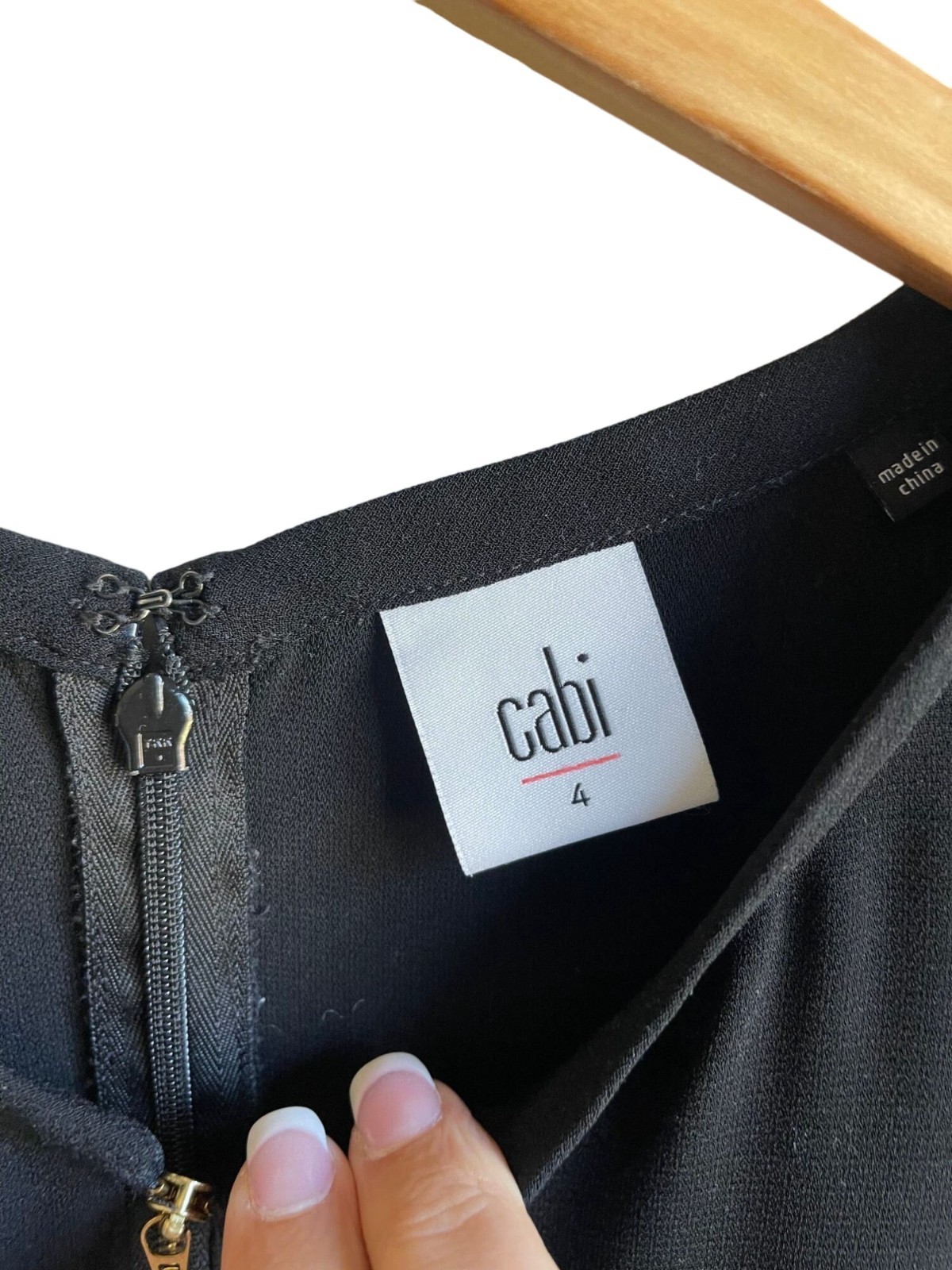 CABI #3340 Grace Black Sleeveless Wide Leg Jumpsuit Size 4 Front & Back Zip