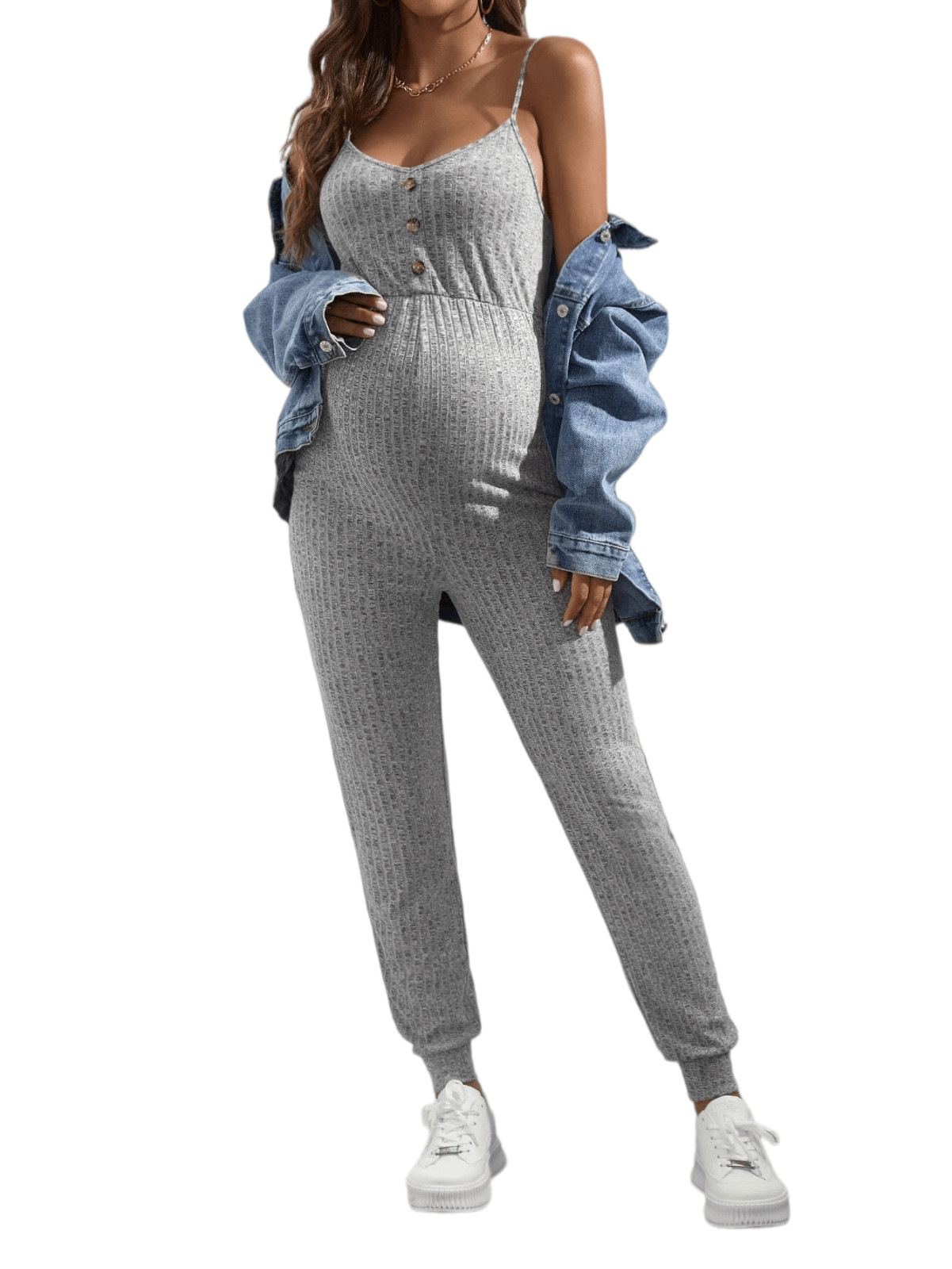 Maternity Jumpsuit Romper Baby Shower Dress Casual Pregnancy Wear