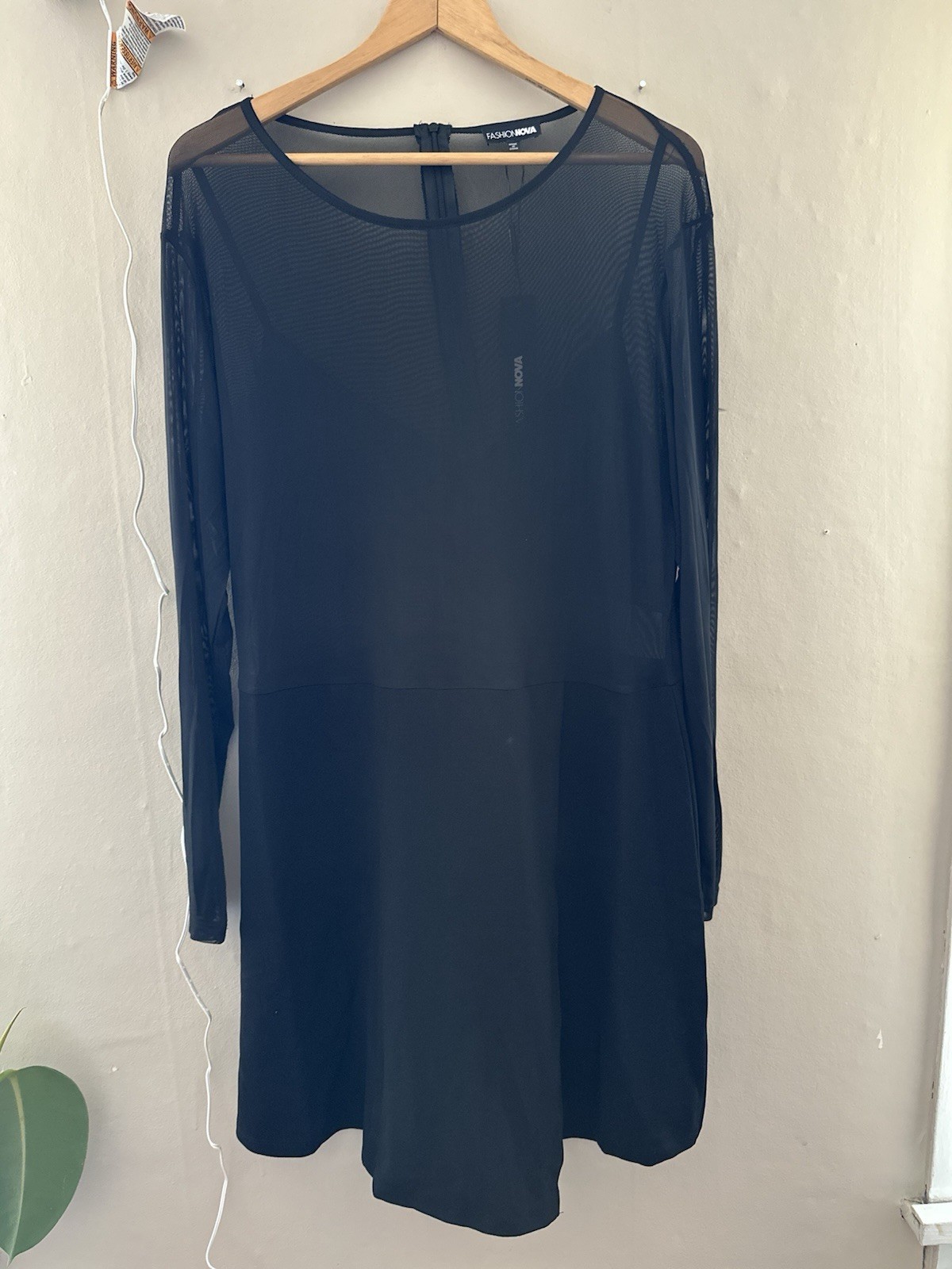Fashion Nova Womens Mesh Romper Size 2X NWT Black Glam Whimsigoth Going Out