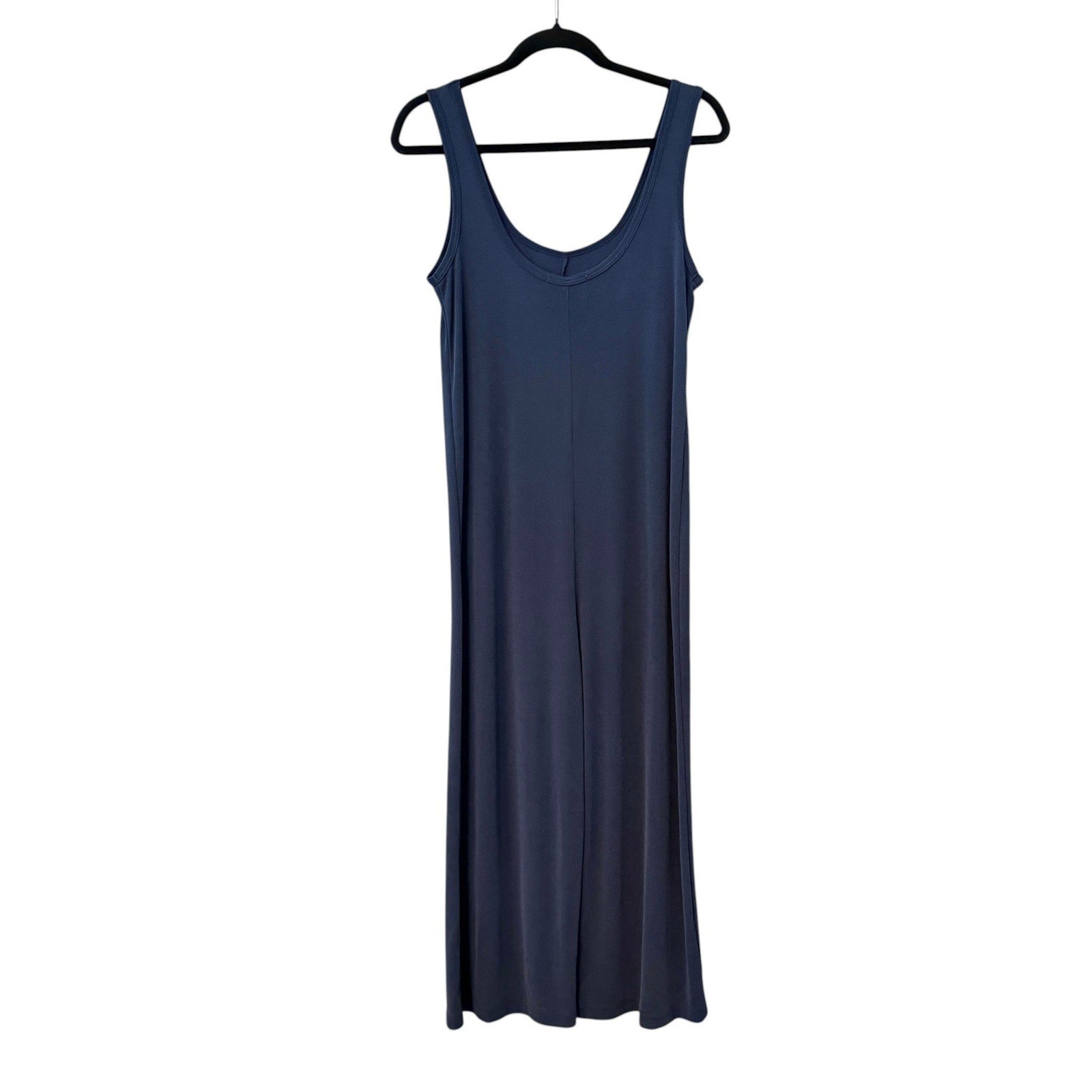 Marine Layer Re-Spun Lexi Rib Wide Leg Jumpsuit XS Navy Coastal Sustainable