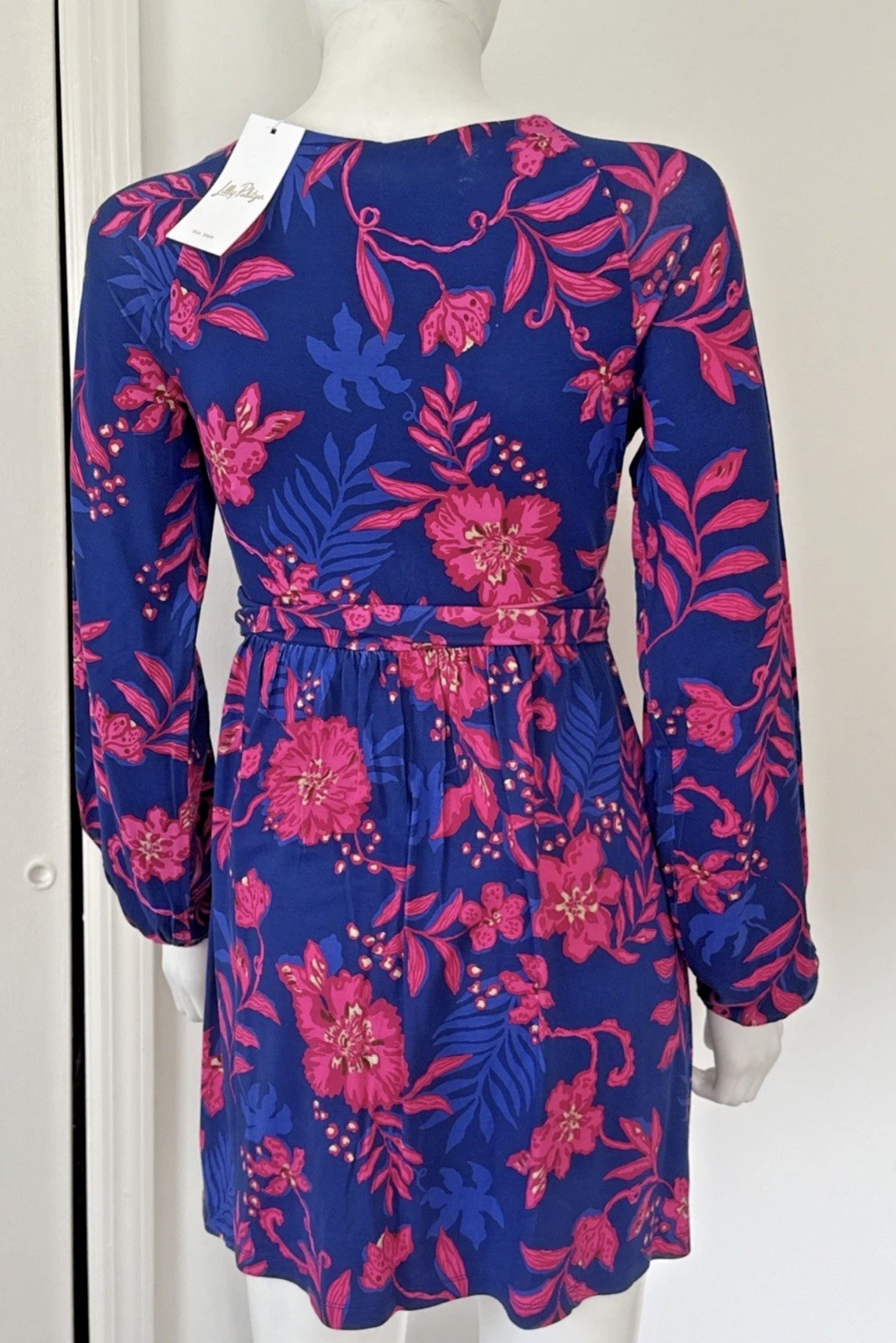 NWT Lilly Pulitzer Loralei Skirted Romper Med Blue Never Ending Summer, Size XS