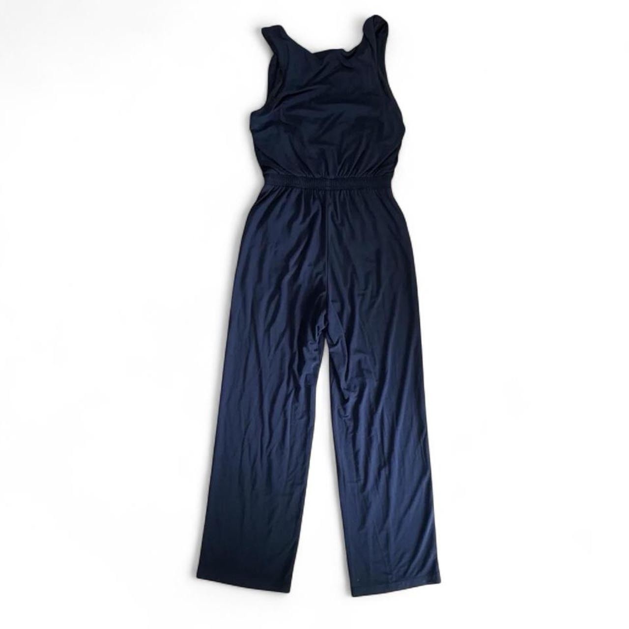 Emma & Michele Navy Blue Sleeveless Jumpsuit Pants Romper Medium