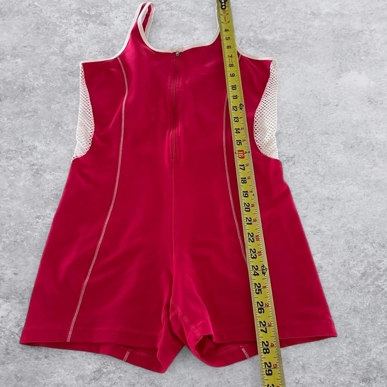 Nike Dri-FIT Womens Pink Mesh Panel Half Zip Athletic Romper Back Cutout Medium
