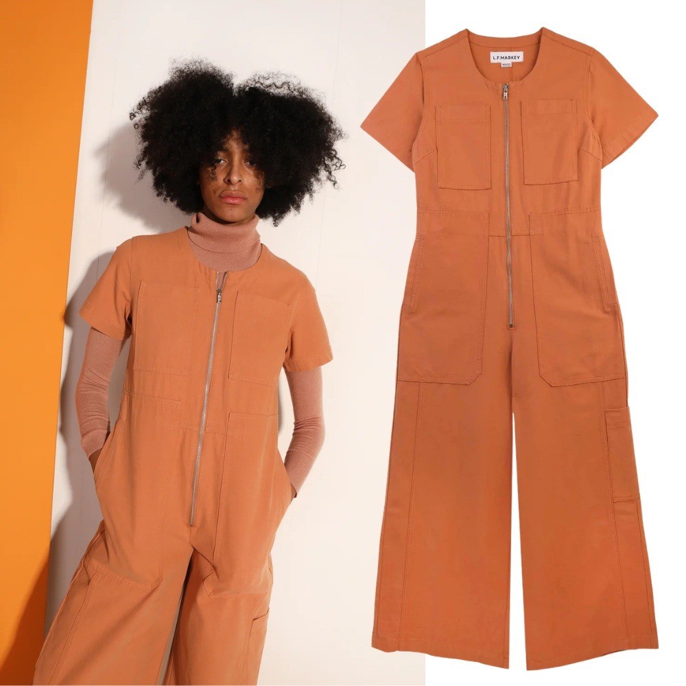 NWT LF Markey Felix Boilersuit Terracotta 2 Utility Jumpsuit