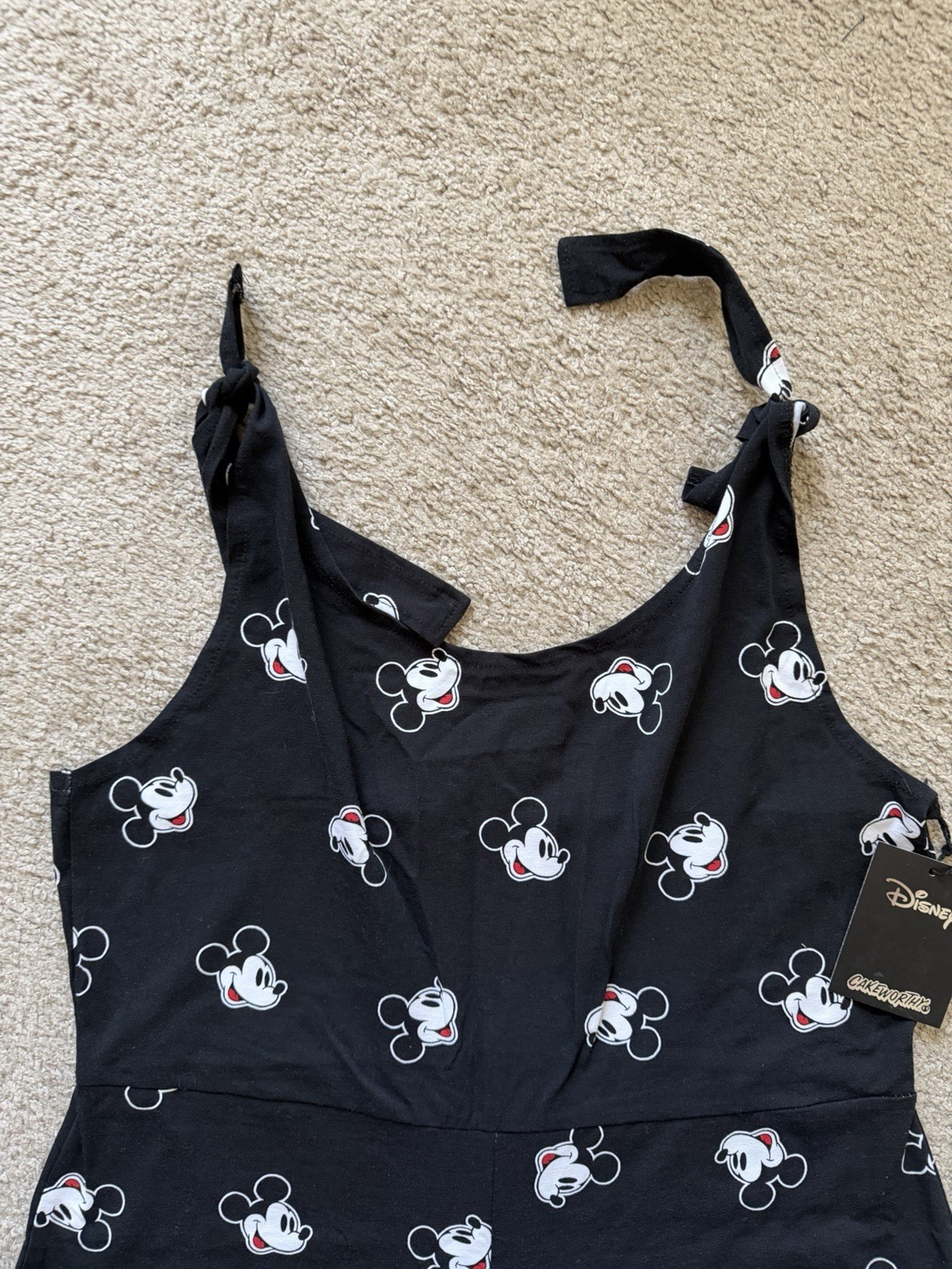 NWT ~ Cakeworthy ~ Mikey Mouse Tie Jumpsuit ~ Park Ready ~ Size XXL