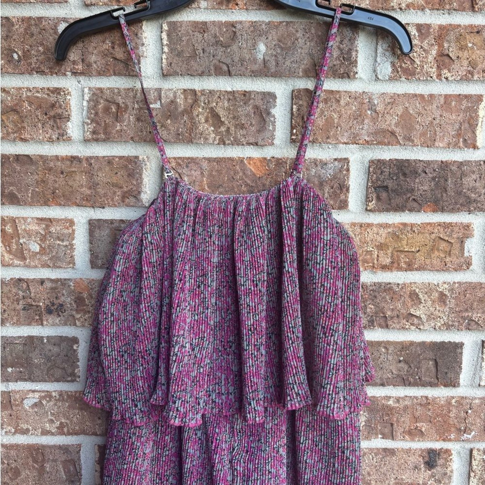 Anthropologie Rdalamal Suzanne Pleated Wide-Leg Jumpsuit — Floral Sz S