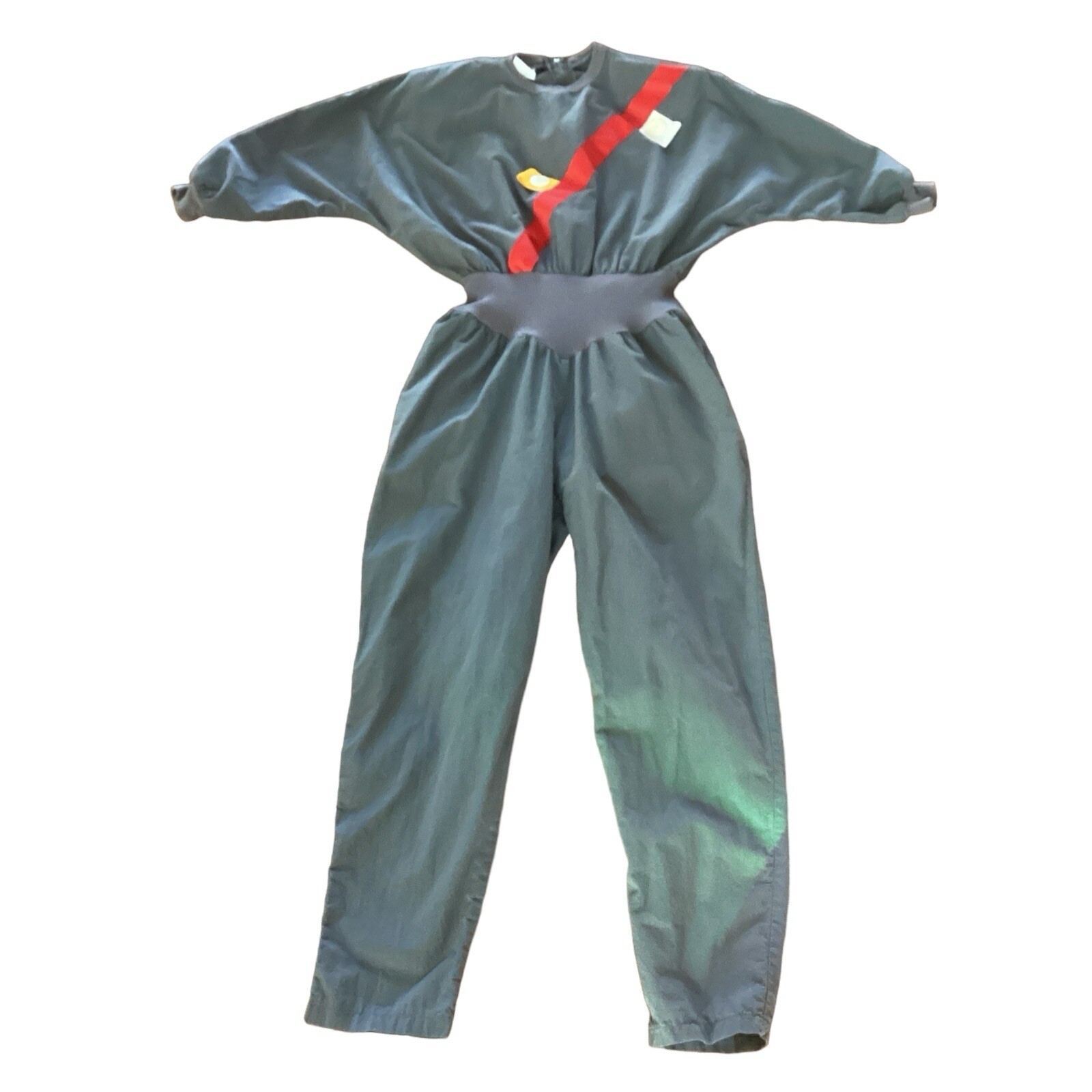 BYER TOO! Women’s Short Sleeve Jumpsuit Ribbon Button Detail 80’s Retro Size 9