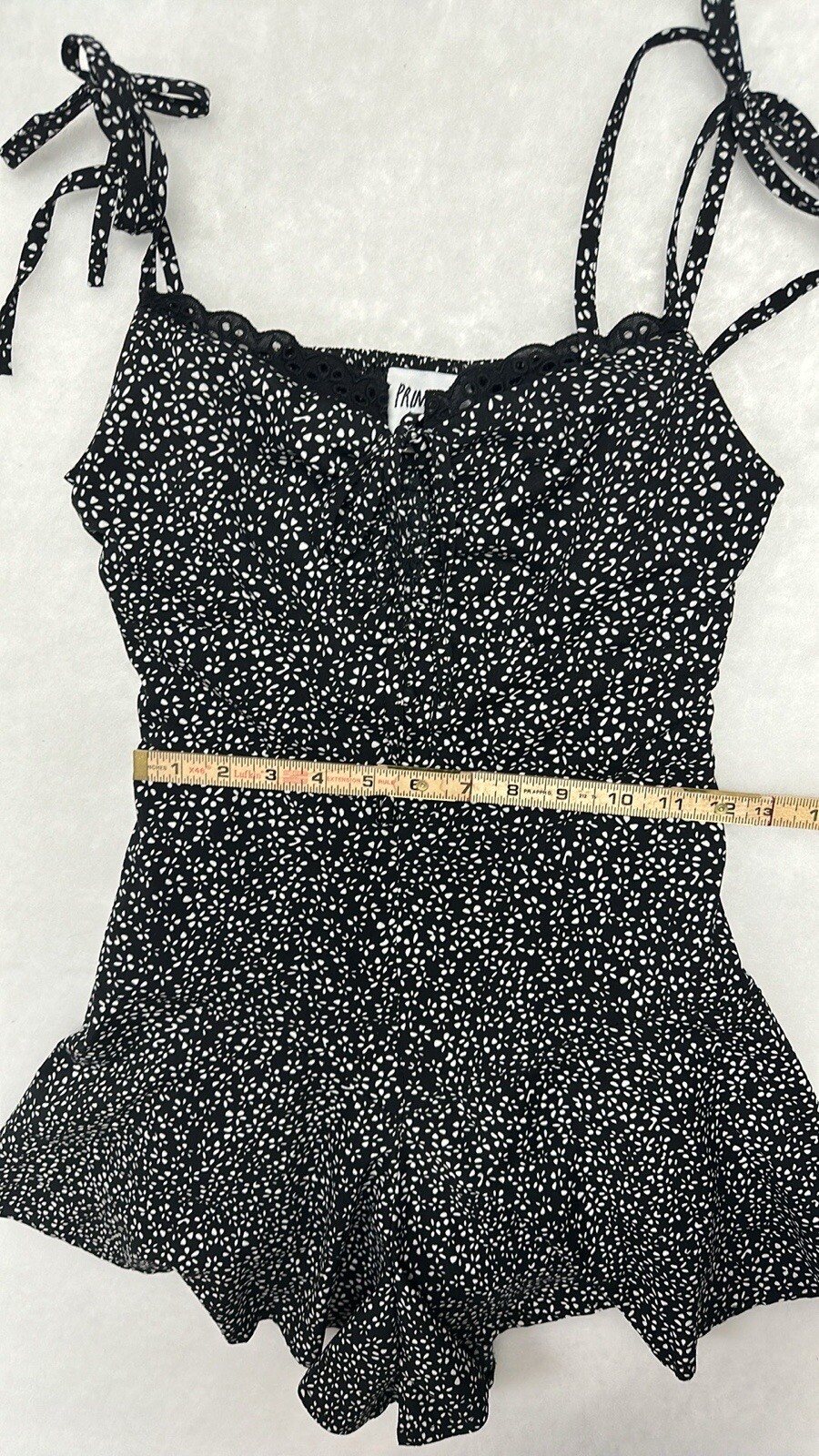 Princess Polly Rada Playsuit Black/White Romper Sz 4