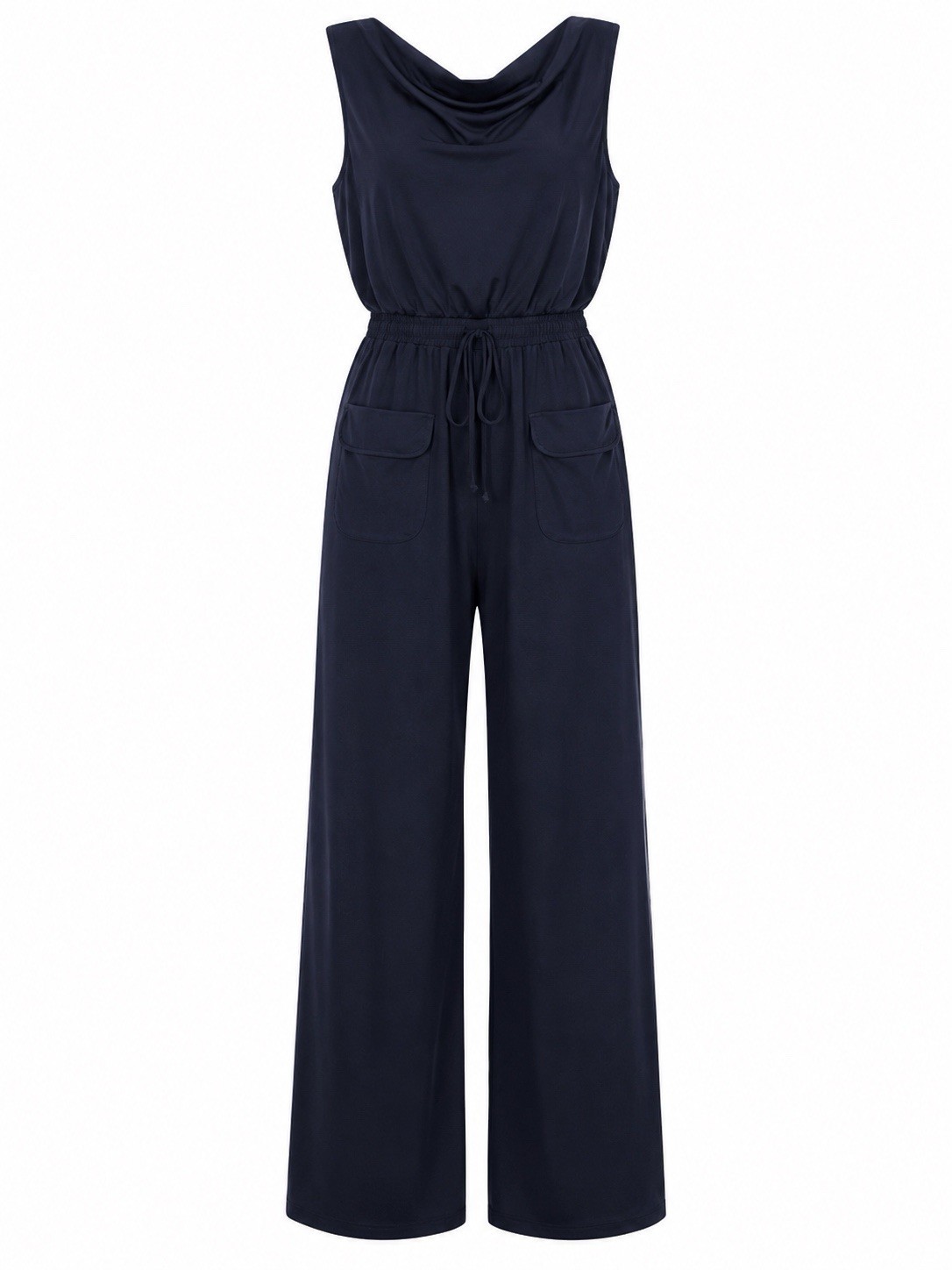 Emma & Michele Navy Blue Sleeveless Jumpsuit Pants Romper Medium
