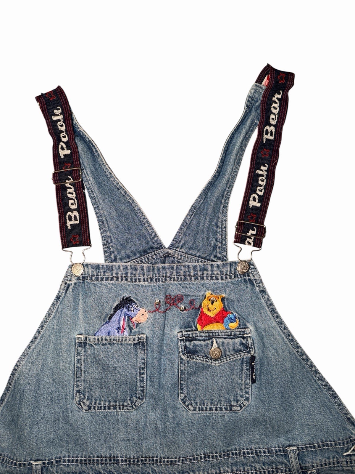 Winnie The Pooh Disney Denim Overalls Womens 22W/24W Wide Leg Carpenter Vintage