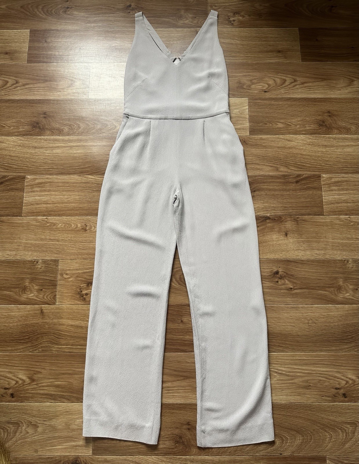 Philosophy di Alberta Ferretti Italian Designer Jumpsuit Grey Sleeveless Formal