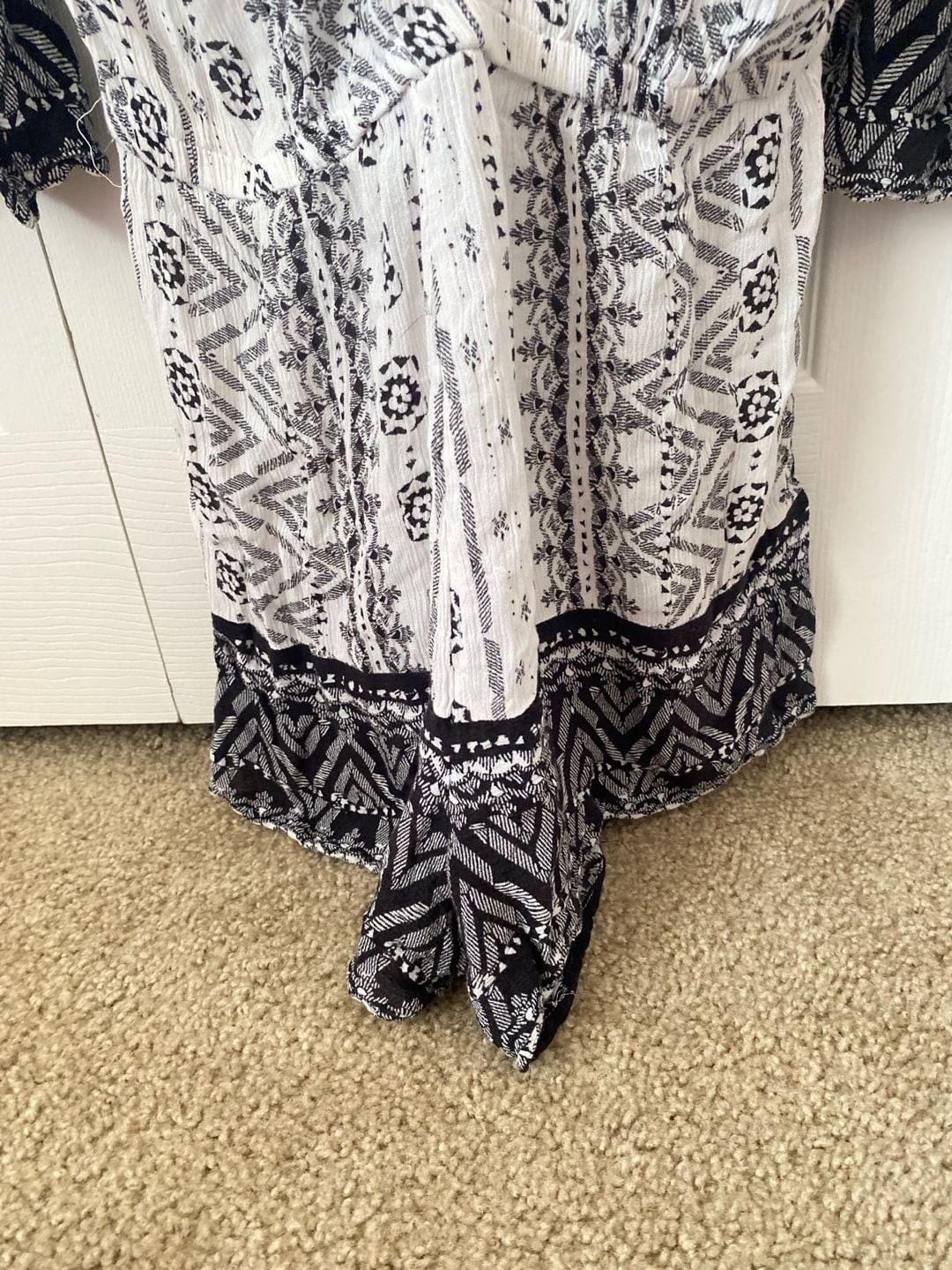 Mudd Boho Tribal Print Bell Sleeve Romper Size Small