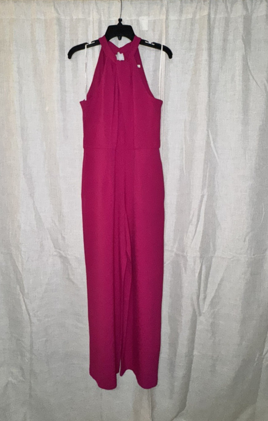 Julia Jordan Twist Front Jumpsuit Wms Size 6 Pink – Perfect for Date Night!