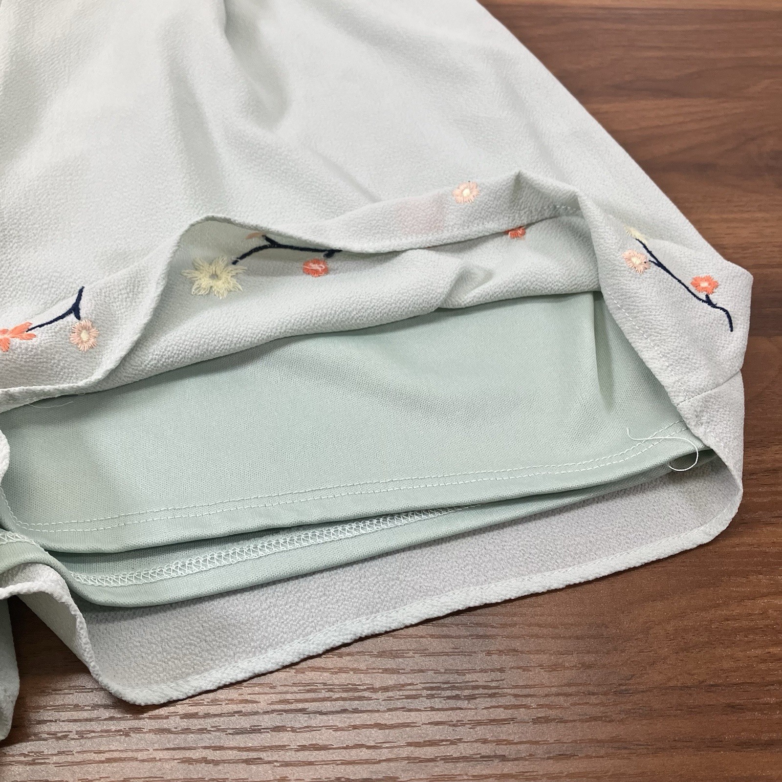 Altard State Womens Mint Green Floral Embroidered V Neck Tank Romper Romper Sz L