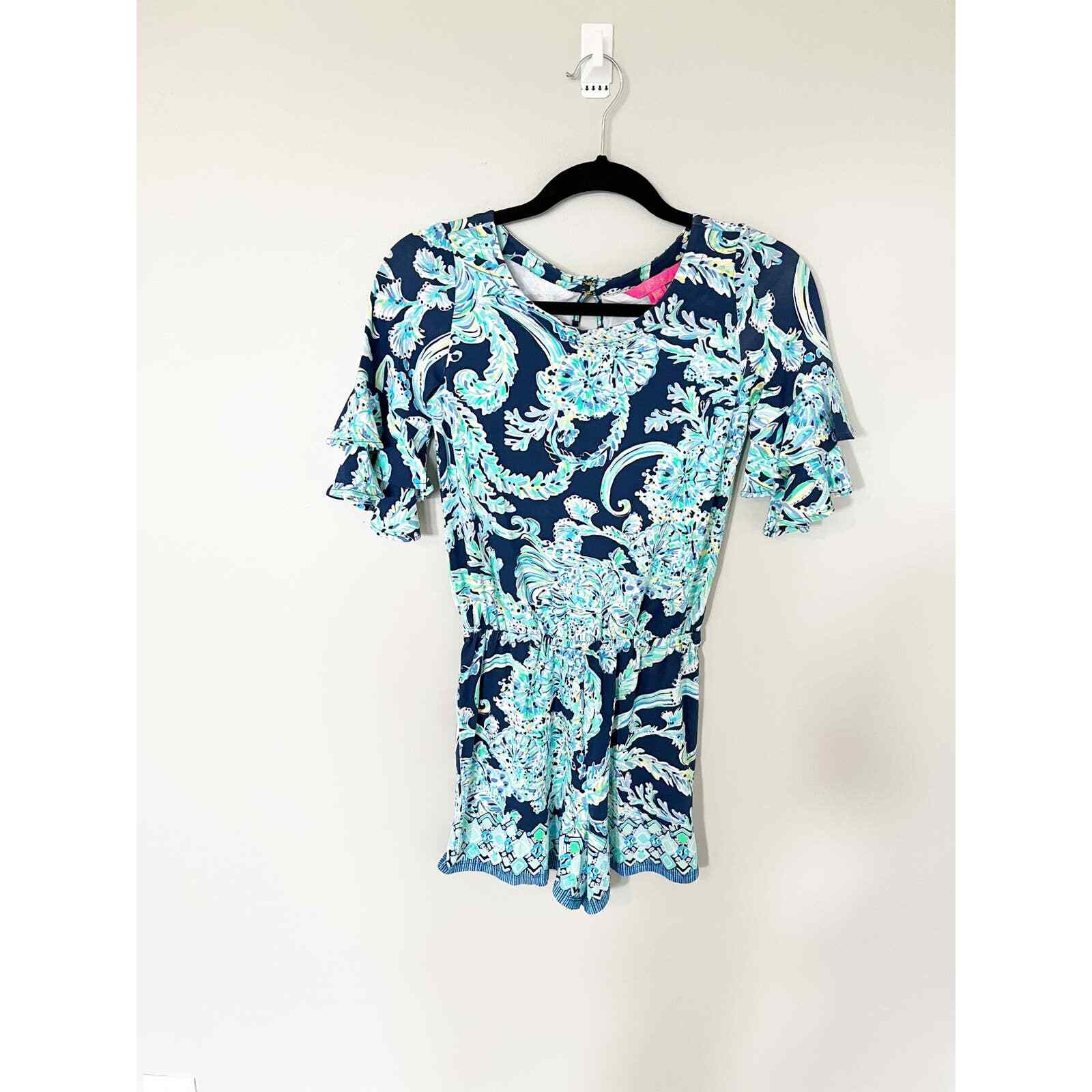 Lilly Pulitzer lula romper high tide navy style 001903 women’s size Xxs