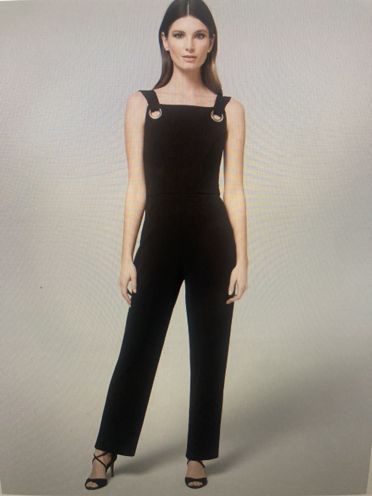 Nicole Miller New York, sleeveless square-neck jumpsuit in black, medium, NWOT