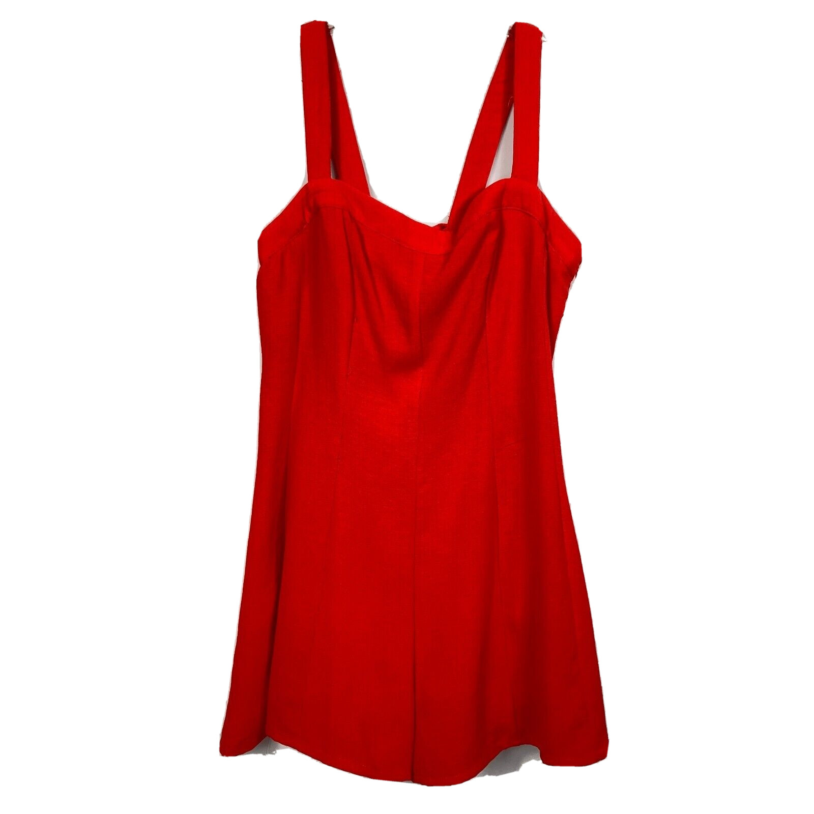 Onetheland Romper Womens Sz M Red Sweetheart Tank Lace Up Corset Back Shorts