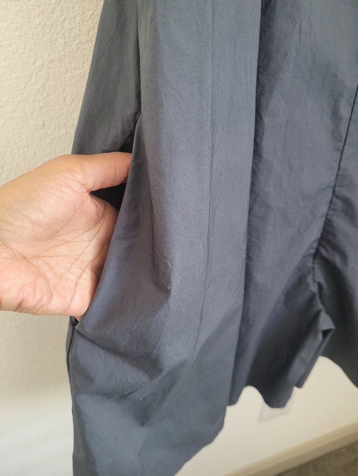 COS Minimalist Matte Cotton Wide Leg Pinafore Romper Charcoal Gray Sz XS Scandi