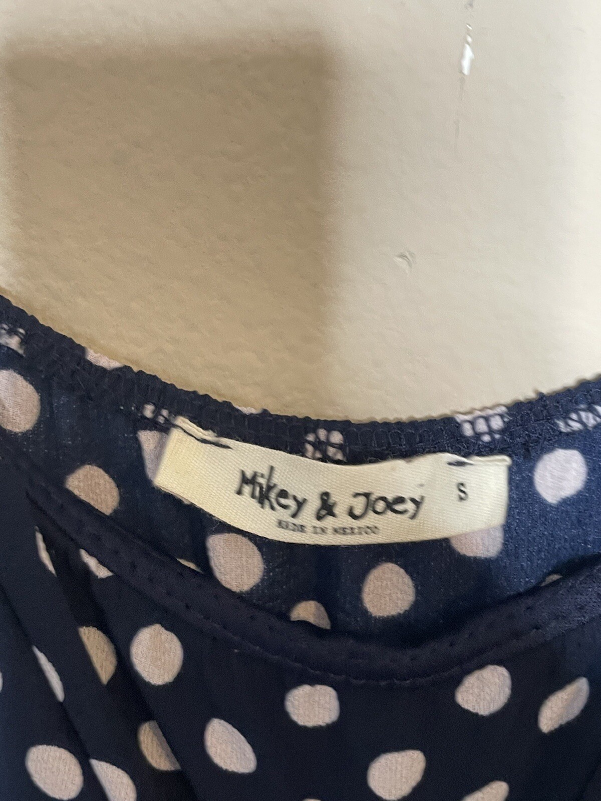 Mikey & Joey women’s jumpsuit blue and white size S