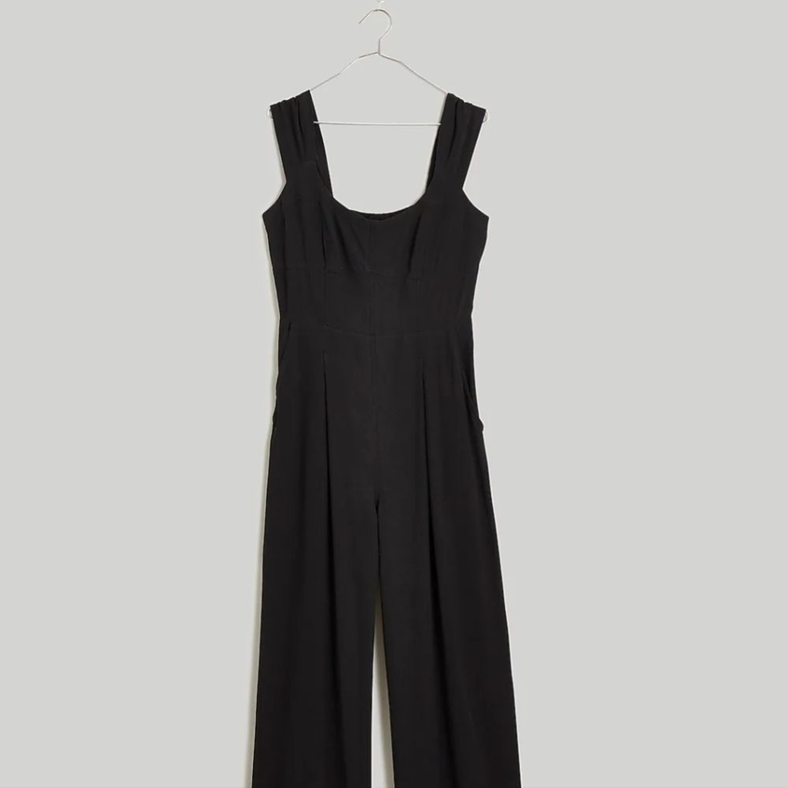 Madewell Grace Cap-Sleeve Wide-Leg Classic Jumpsuit SZ 00 Minimalist Capsule BLK