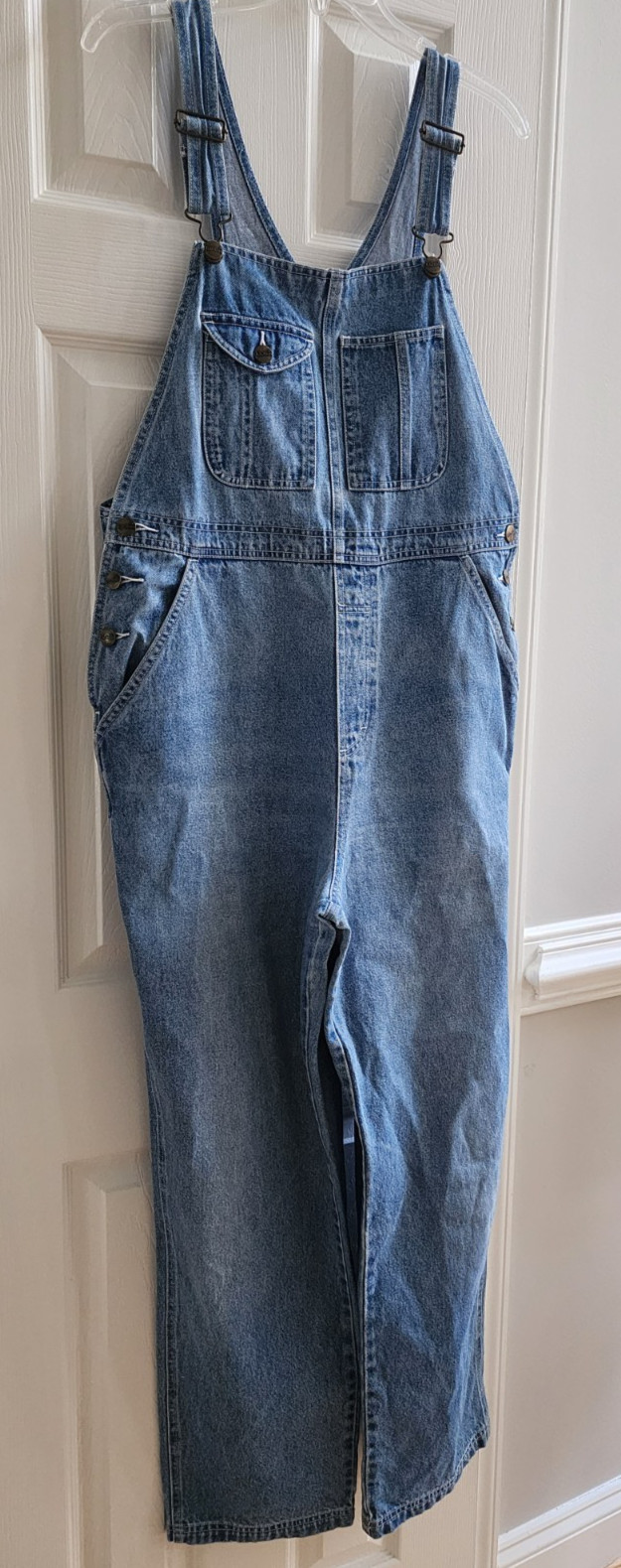 Vintage LL Bean Blue Denim Jeans Overalls Womens Size 12 M/TALL Cotton Chore DIY