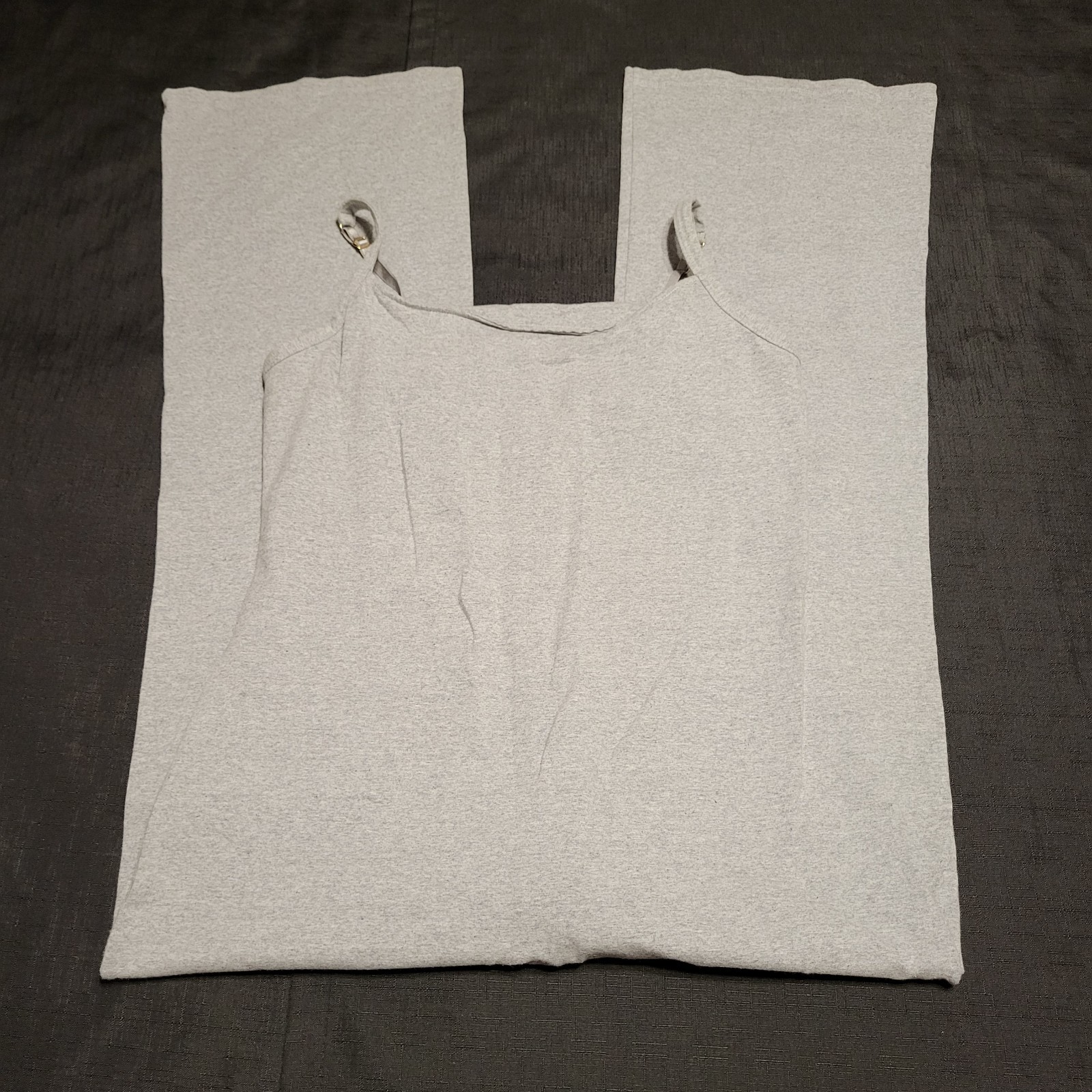 XL Donna Karan Intimates Body Spa Collection Spaghetti Strap Knit Gray Jumpsuit