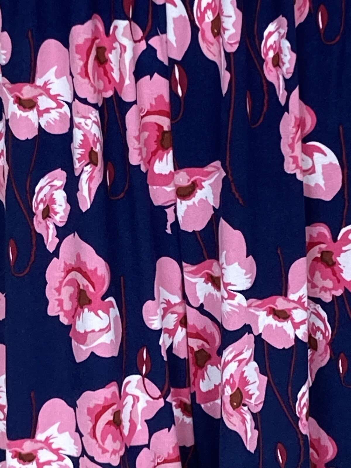 Poof New York Womens Floral Jumpsuit Blue With Pink Flowers Size L Style #223756