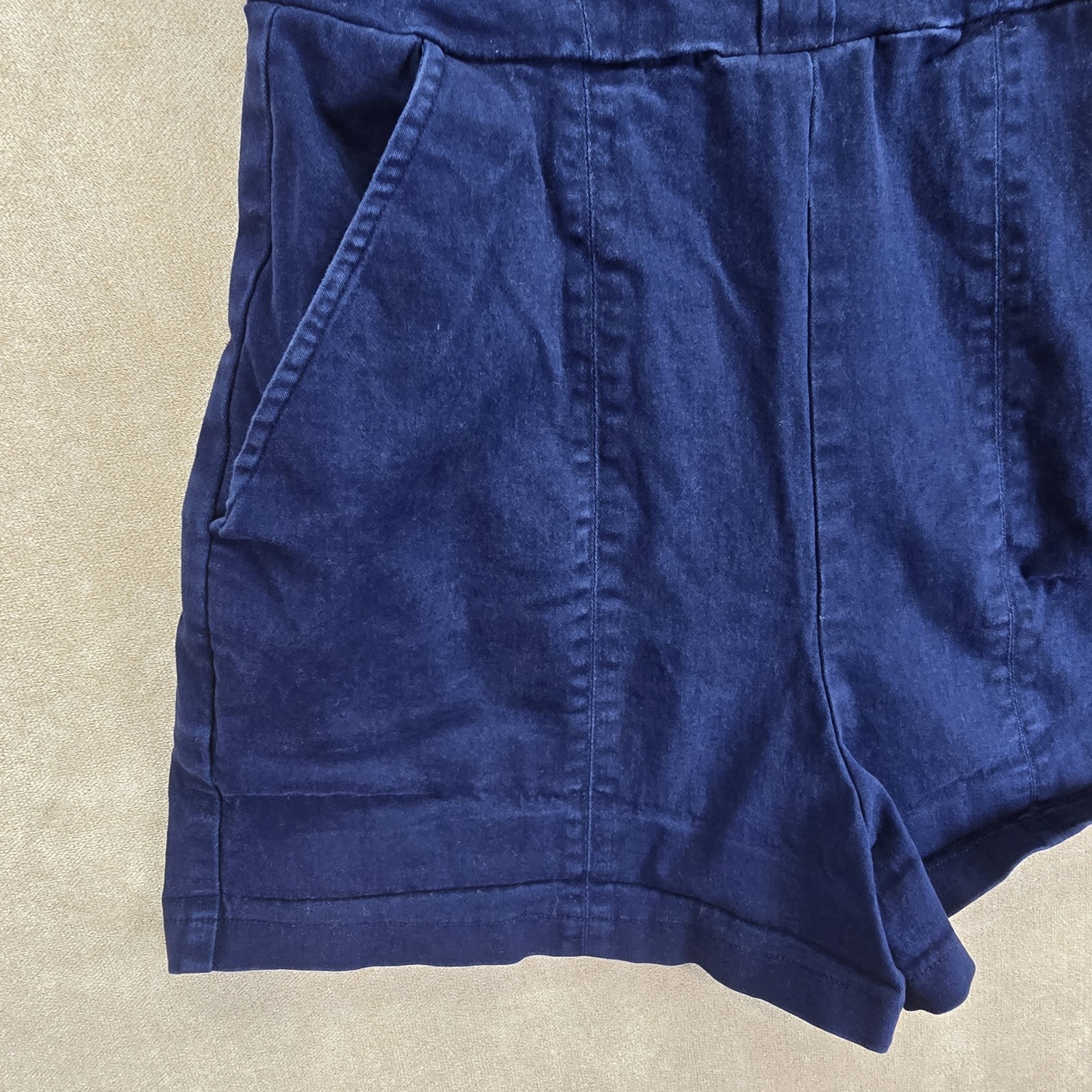 Copper Key Womens 60s Style Tank Top Shorts Romper Navy Blue Size Small