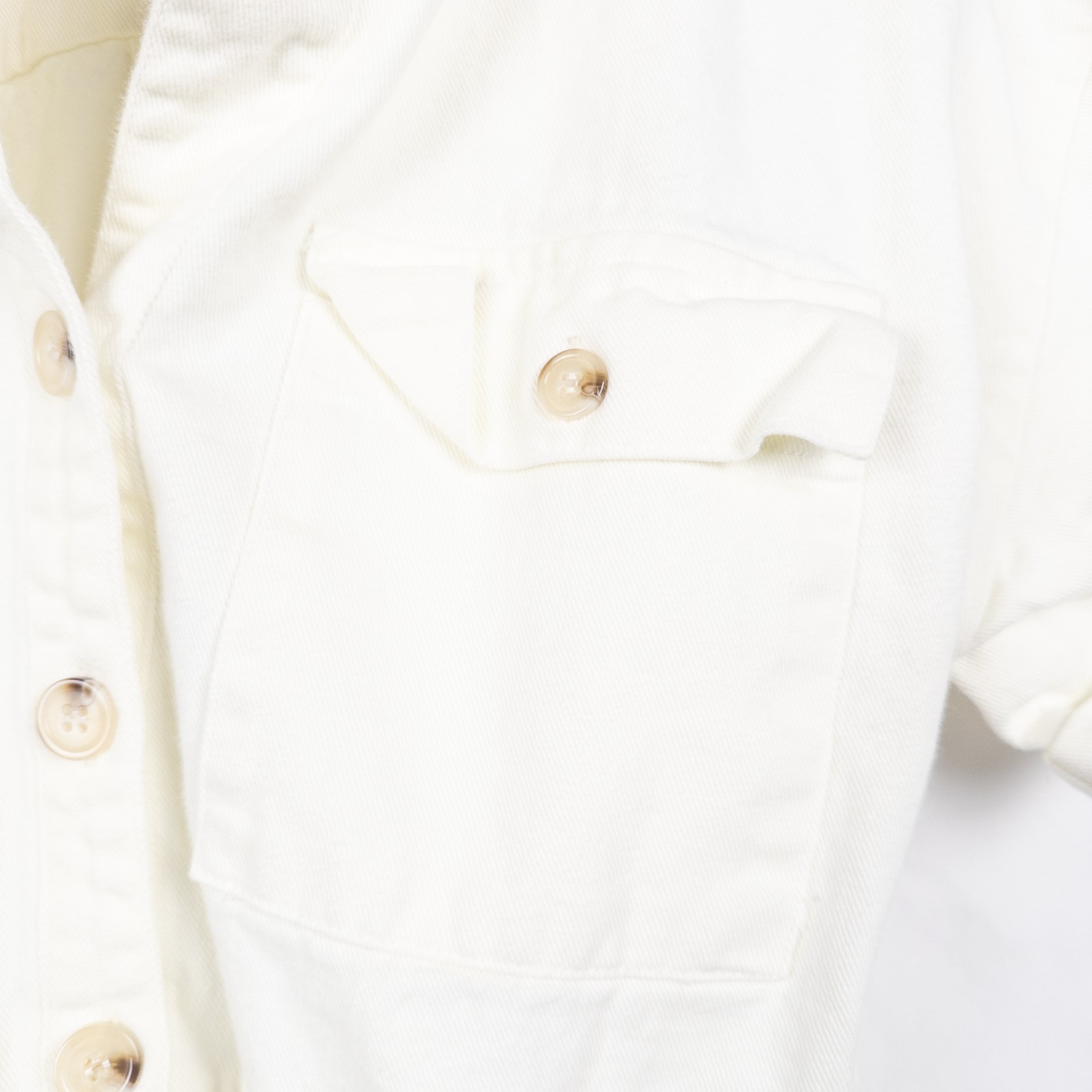 Böhme 100% Cotton Ivory Utility Romper Denim Jumpsuit Size S Boho Coastal