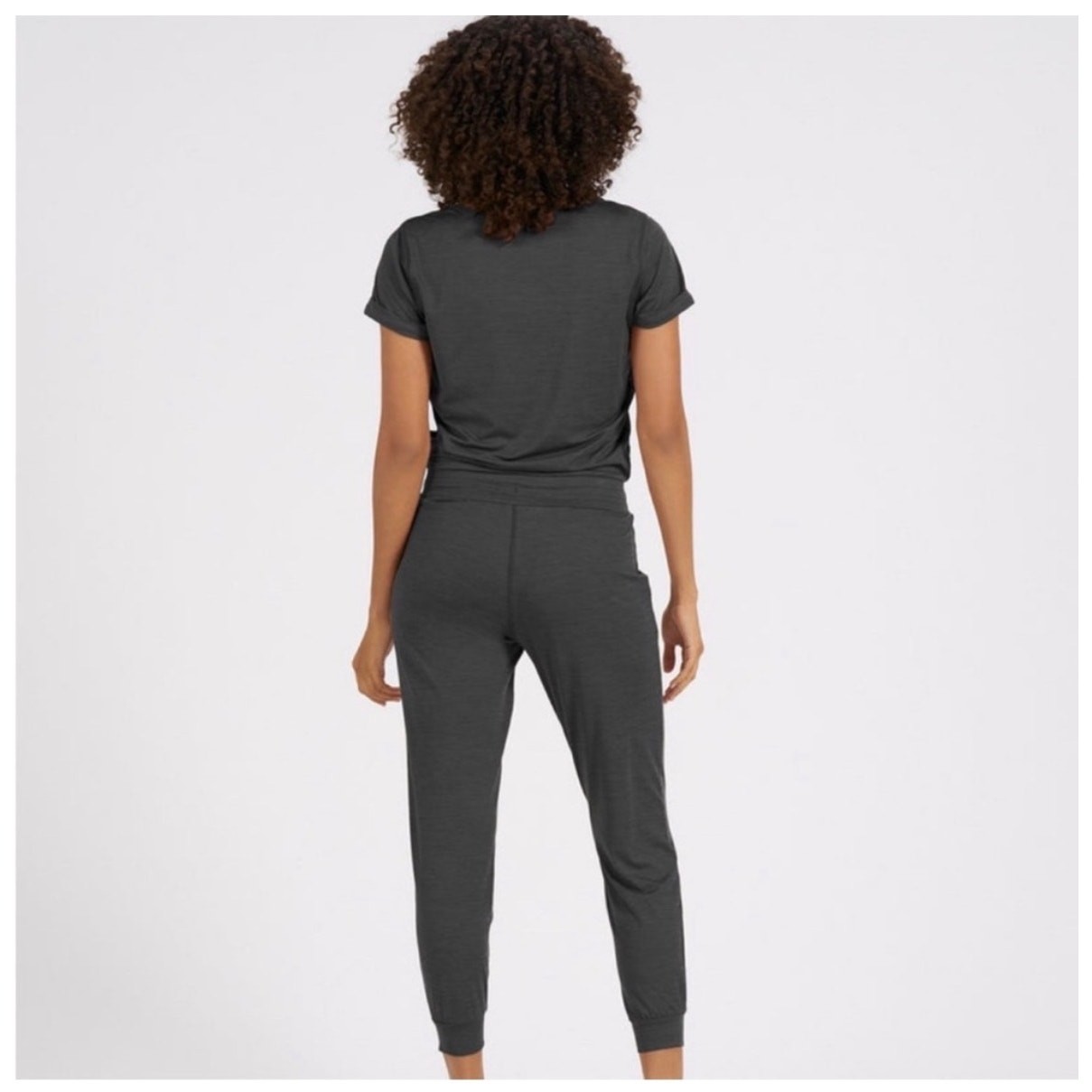Vuori All Day Jumpsuit in charcoal heather