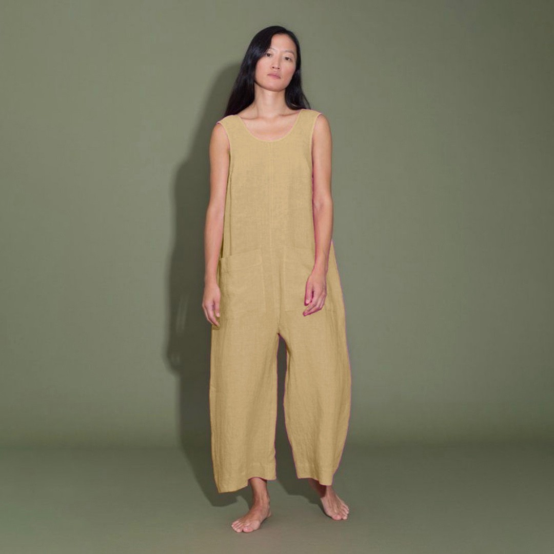 Ilana Kohn milo toast linen jumpsuit boxy harry no.6 rachel comey la garconne XS