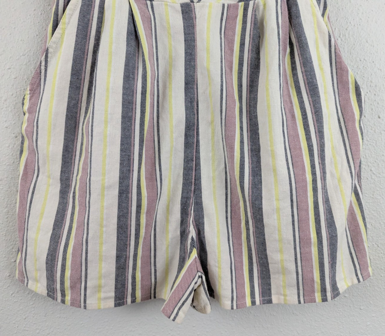 Volcom JR sz S 4/6 Stone Beach Romper multi color stripes sleeveless tank 0416