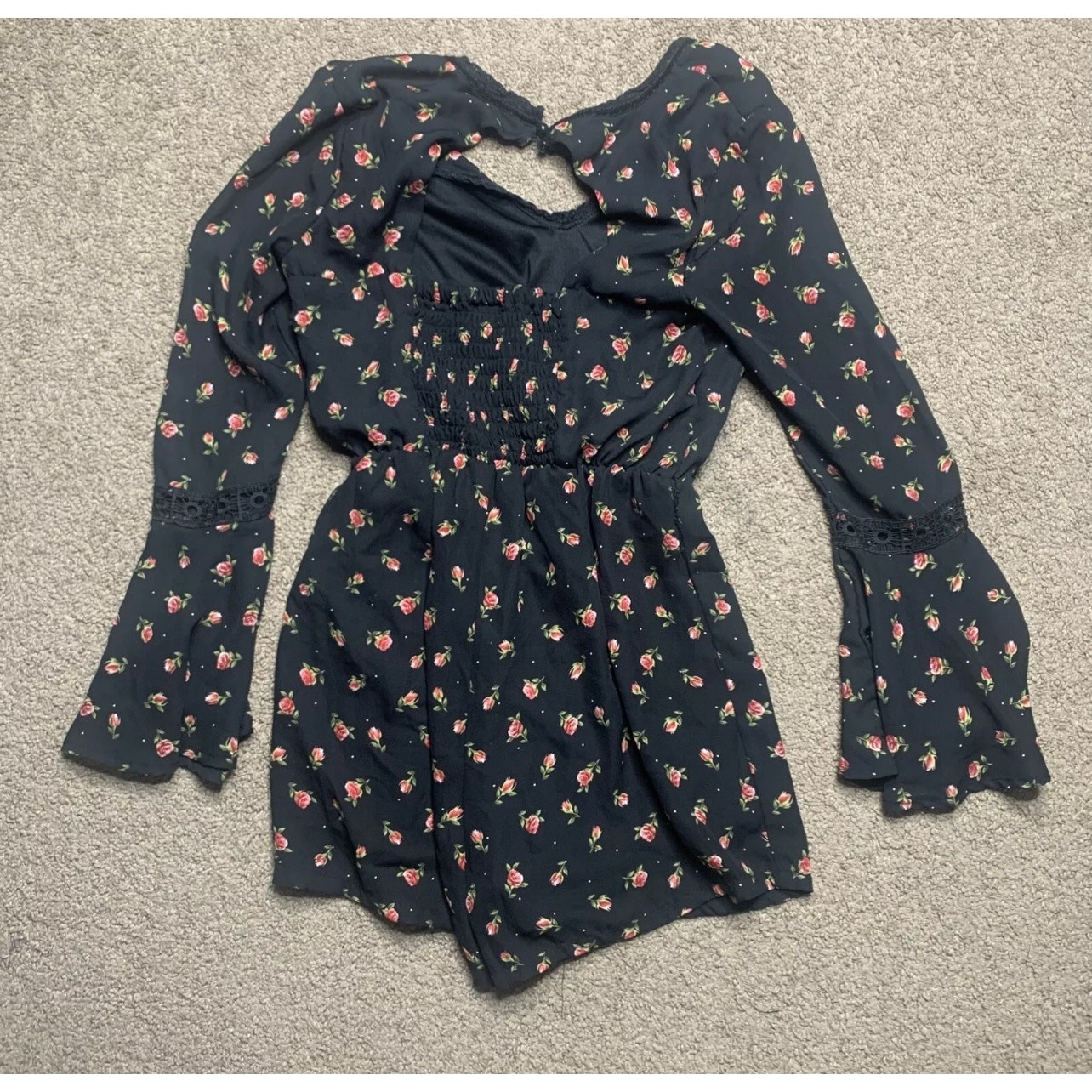 Womens Disney Princess Romper, XS, Black /Roses, Belle Beauty & the Beast