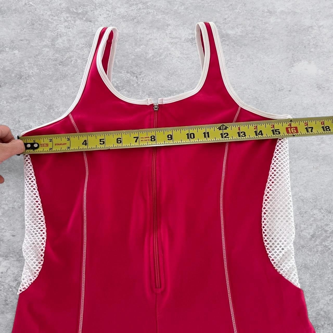 Nike Dri-FIT Womens Pink Mesh Panel Half Zip Athletic Romper Back Cutout Medium