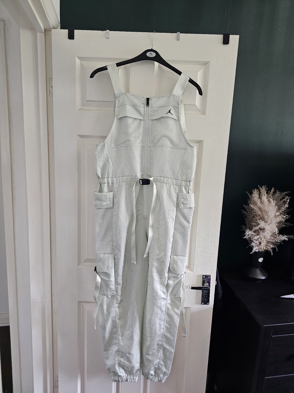 Nike Air Jordan Jumpsuit Womens Small Mint Utility Flight Overalls Y2K Gorpcore