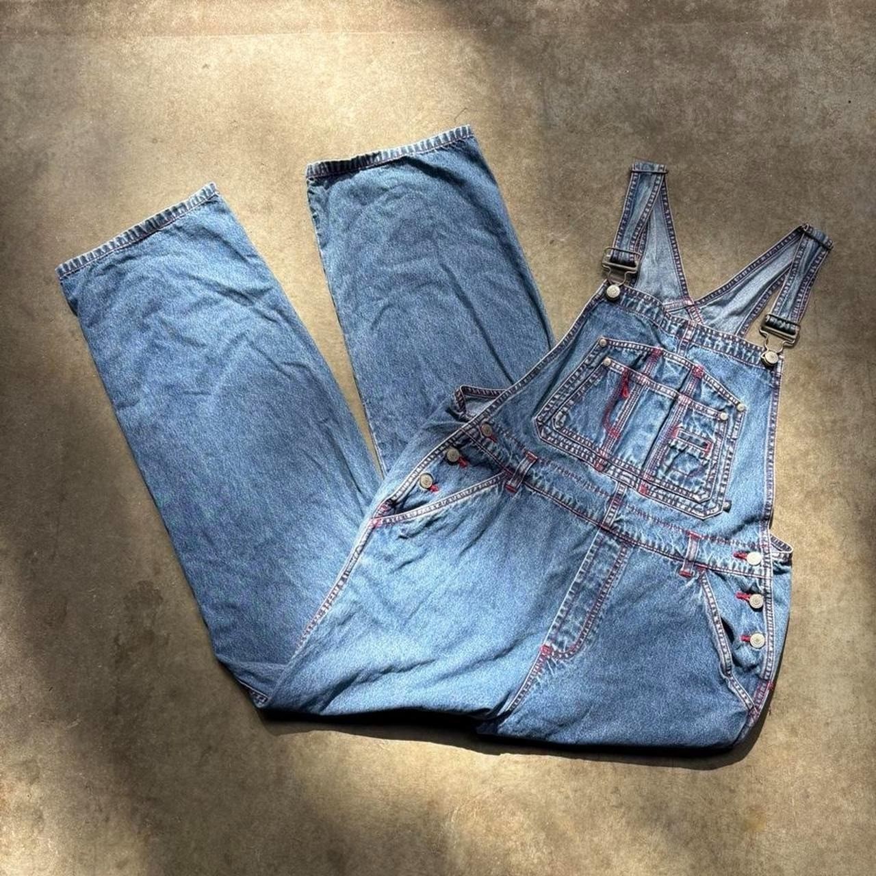 Vintage Y2K No Boundaries blue denim overalls Men’s Size large