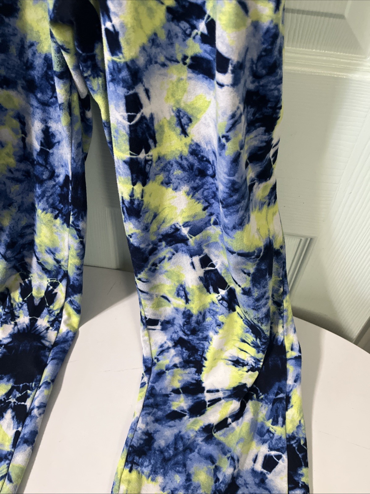 Eye Candy Women Sz. S Blue/Green Jumpsuit Romper Sleeveless Elastic Waist Pocket