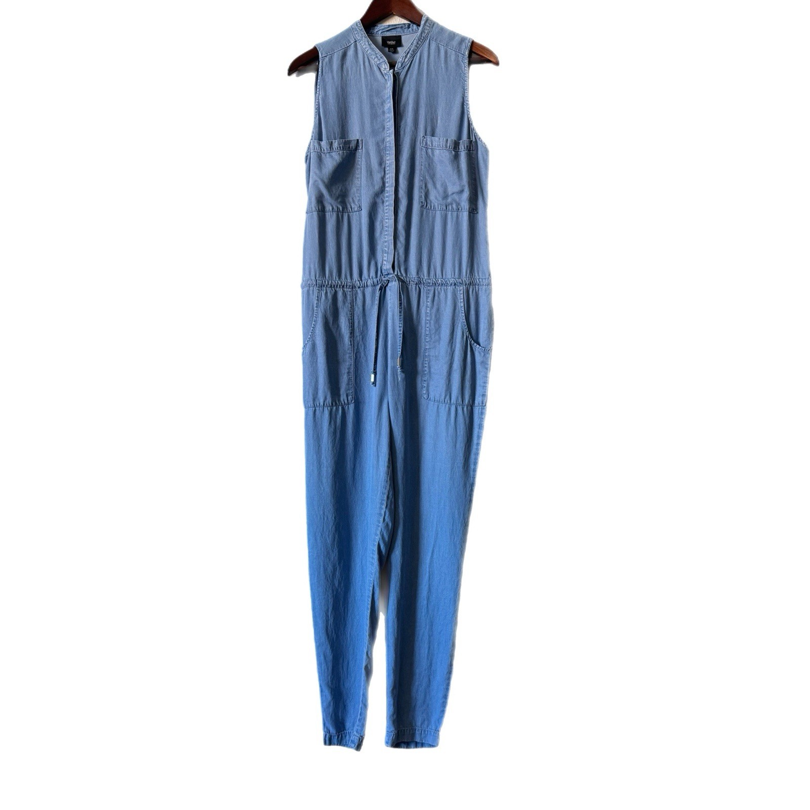 Massimo Denim Jumpsuit Soft Lyocell Pockets Sz M